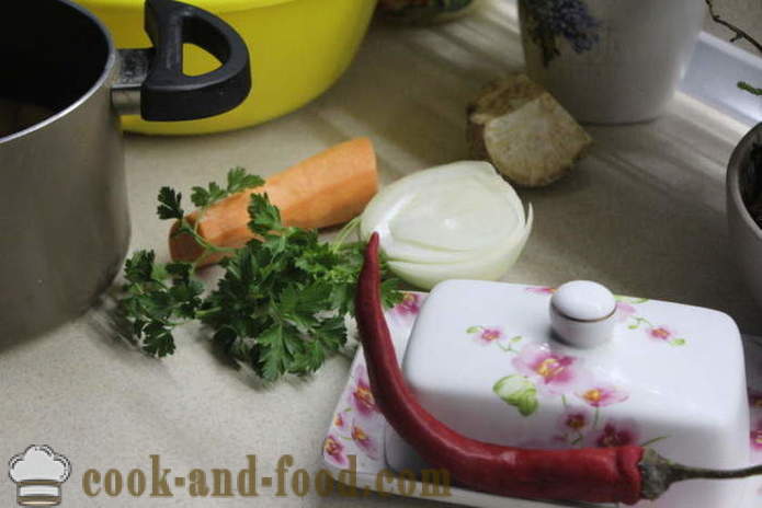 Spån soppa med kyckling och potatis - hur man förbereder en läcker potatissoppa med nudlar och kyckling, med en steg för steg recept foton