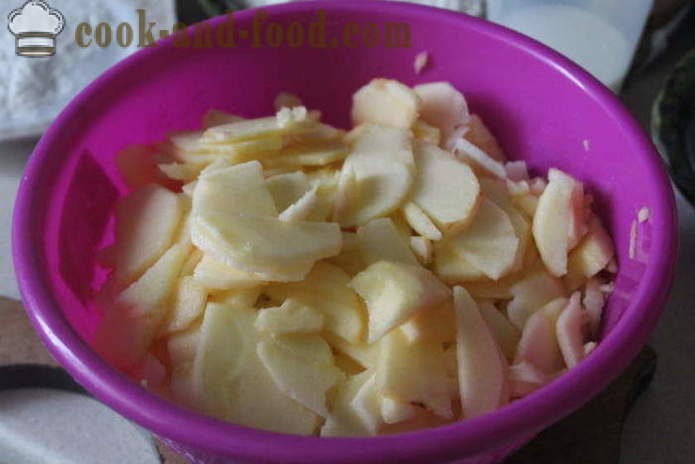 Enkel äppelpaj med ingefära mjölk - hur man bakar en äppelpaj med ingefära i ugnen, med en steg för steg recept foton
