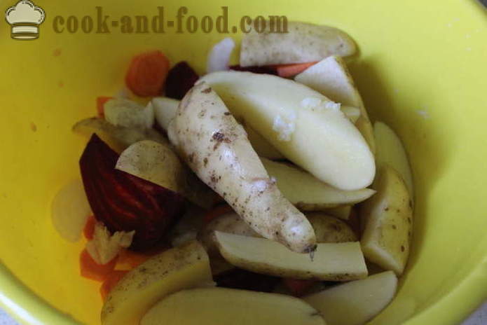 Rostade grönsaker i ugnen - som bakade grönsaker i folie i ugnen korrekt och välsmakande, med en steg för steg recept foton
