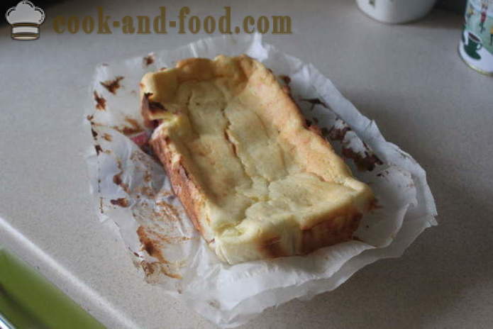 Cheesecake med persikor - hur man bakar en tårta med keso och persikor, med en steg för steg recept foton