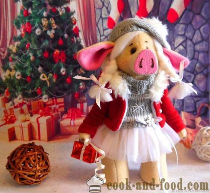 Enkla idéer nyårs dekorationer på året av Gula Earth gris eller Boar på den östra kalendern