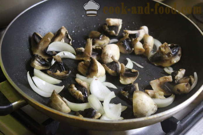 Varm svampsallad med potatis - hur man gör en varm potatissallad med svamp, ett steg för steg recept foton