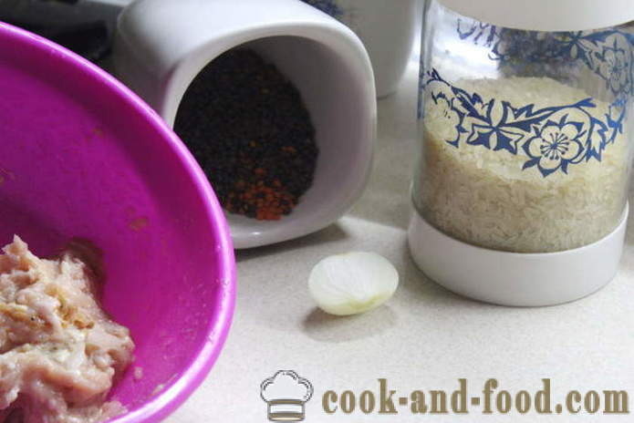 Pilaff med linser, ris och kycklingkött - hur man lagar kyckling pilaff ris och linser, med en steg för steg recept foton