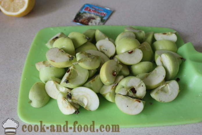 Äppelkompott med citron färska äpplen - hur man lagar äppelkompott av färska äpplen, ett steg för steg recept foton
