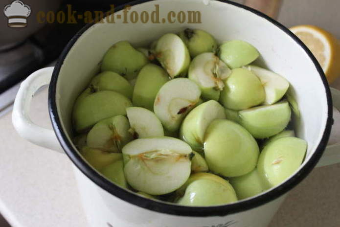 Äppelkompott med citron färska äpplen - hur man lagar äppelkompott av färska äpplen, ett steg för steg recept foton