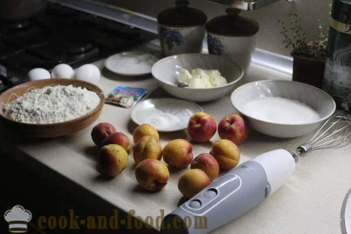 Open aprikos paj - hur man bakar aprikos kaka, en steg för steg recept foton