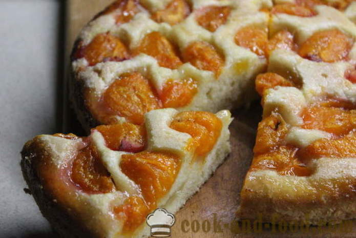 Open aprikos paj - hur man bakar aprikos kaka, en steg för steg recept foton