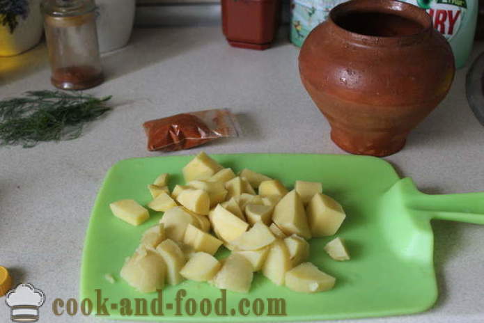 Potatis i potten i ugnen - läckra bakad potatis i potten, med en steg för steg recept foton
