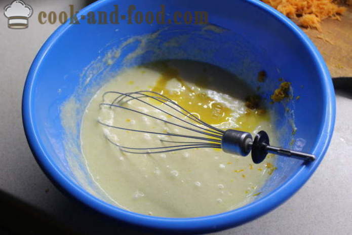 Morotskaka med apelsinskal - hur man bakar en tårta med orange och morot, med en steg för steg recept foton