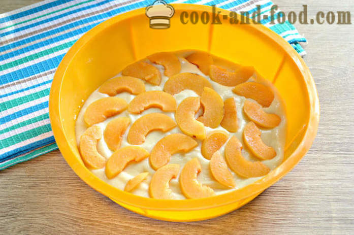 Jellied aprikos tårta på kefir - en enkel och snabb, hur man bakar aprikos paj i ugnen, med en steg för steg recept foton