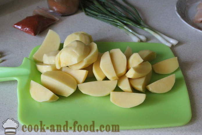 Potatis med paprika och vitlök - hur man lagar läckra potatis med paprika, en steg för steg recept foton