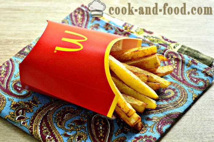 Pommes frites i McDonalds - hur man lagar pommes frites i pannan, en steg för steg recept foton
