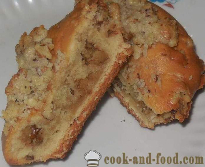 Enkla kakor med gräddfil med nötter - hur man bakar kakor med gräddfil och läsk i ugnen, med en steg för steg recept foton