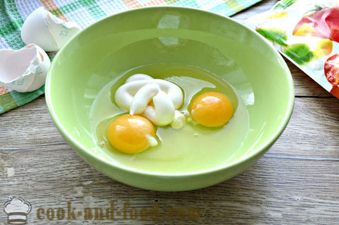 Ägg rullar med stärkelse och majonnäs - hur man gör pannkakor till ägg sallad, en steg för steg recept foton