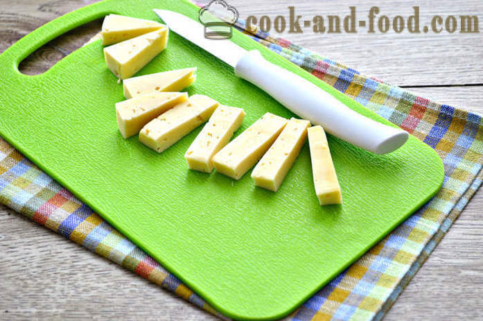 Stekt kött kotletter med ost fyllning - hur man lagar färsbiffar fyllda med ost, en steg för steg recept foton