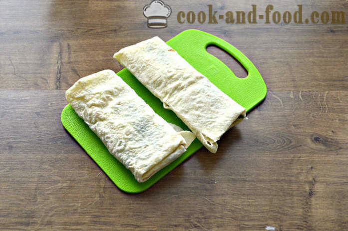 Kuvert av pitabröd med ost och örter - hur man gör kuvert från lavash med ost, en steg för steg recept foton
