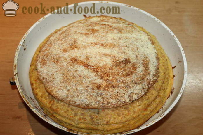 Ostkaka tunna pitabröd med kycklingbröst - hur man gör en kaka av lavash med fyllning i ugnen, med en steg för steg recept foton