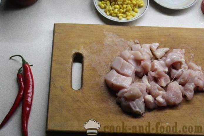 Kyckling i kinesisk sötsur sås - hur man lagar en kyckling i kinesiska, ett steg för steg recept foton