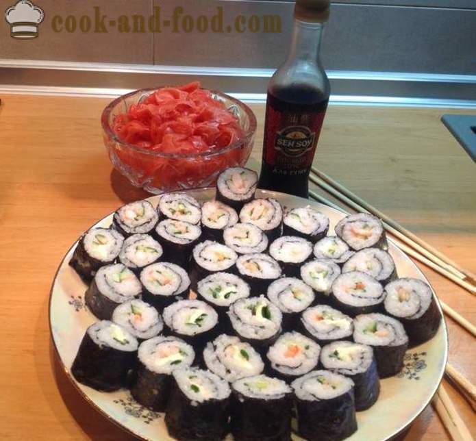 Läckra och enkla pålägg för sushi - hur man gör sushi hemma, steg för steg recept foton