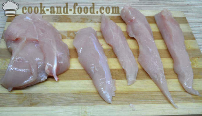 Läcker kyckling med sesam och soja - både läckra att laga kyckling i ugnen, med en steg för steg recept foton