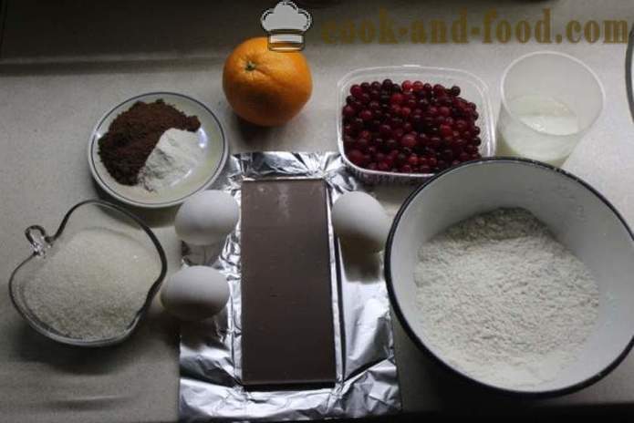 Cranberry muffins med choklad på kefir - hur man lagar kakor med choklad och tranbär, med steg för steg recept foton