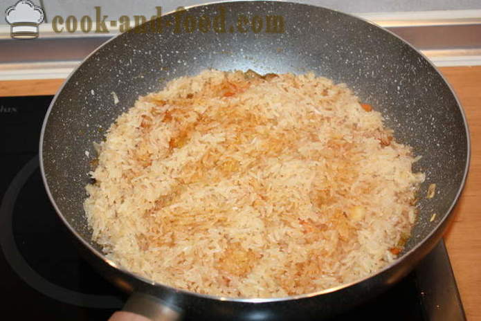 Makrill fyllda lök i ugnen - hur man lagar makrill med ris, en steg för steg recept foton
