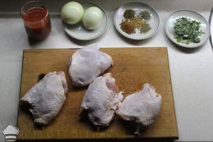 Chakhokhbili Kyckling i georg - hur man lagar chakhokhbili hemma, steg för steg foto recept