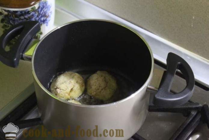 Bollar av potatis med ost och örter i olja - hur man gör potatis kulor med ost, en steg för steg recept foton