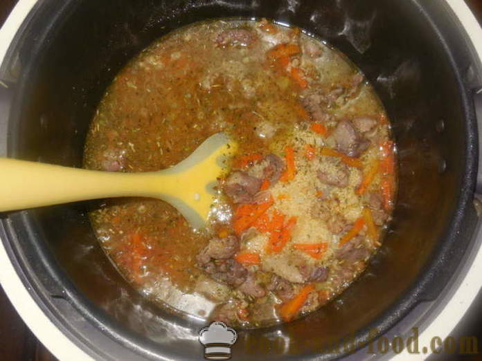 Couscous med lamm i multivarka - hur man lagar couscous i multivarka med kött, en steg för steg recept foton