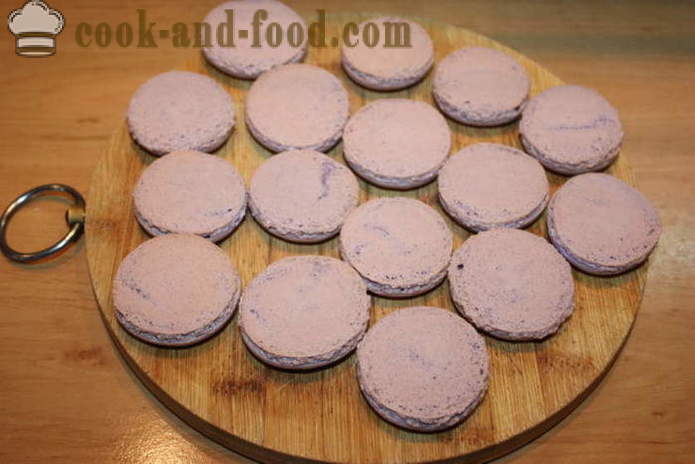 Cookies makarons smakfullt lavendel - hur gör makarons hemma, steg för steg recept foton