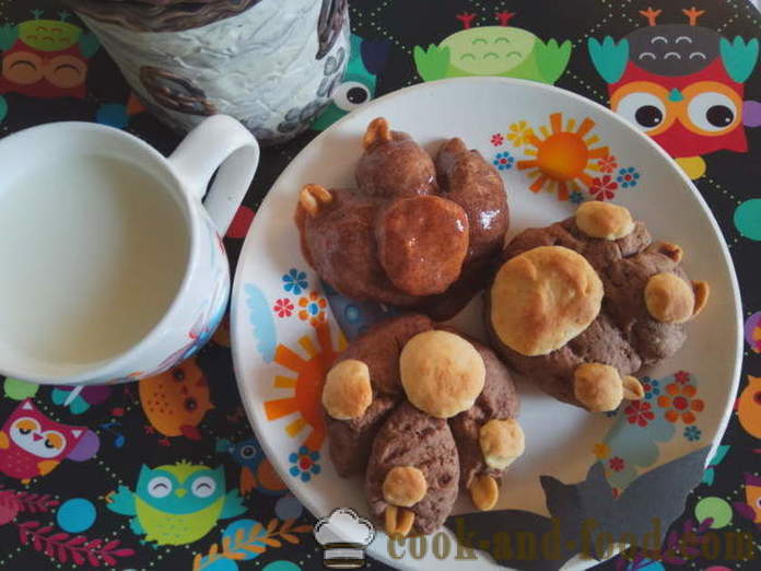 Choklad pepparkakor för Halloween - hur man gör kakor för Halloween med händerna, steg för steg recept foton