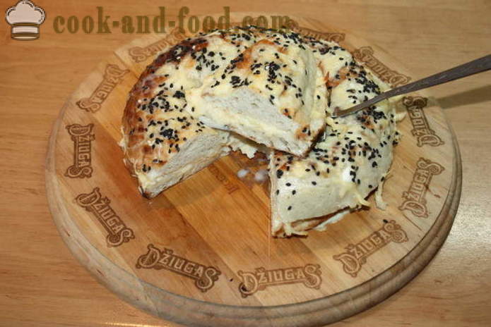 Uzbekiska bröd med ost i ugnen - hur man lagar varma smörgåsar med ost hemma, steg för steg recept foton