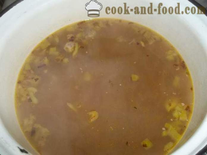 Bovete soppa med nötkött - hur man lagar bovete soppa buljong, ett steg för steg recept foton