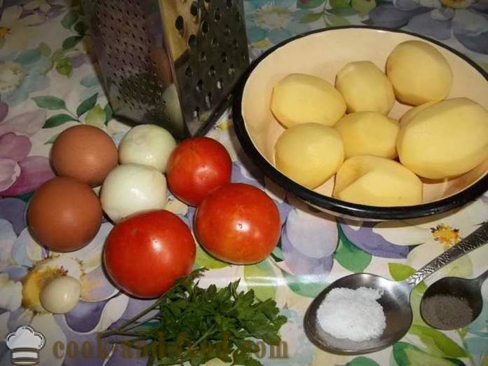 Pannkakor gjorda av potatis med tomater - hur man gör raggmunk med en steg för steg recept foton