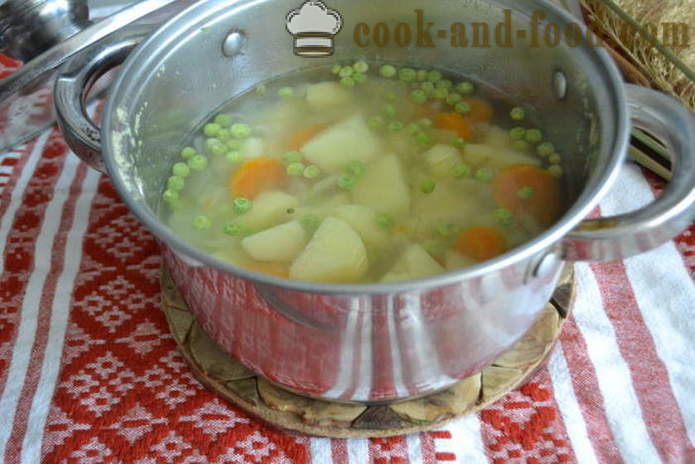 Läcker grönsakssoppa med rökt kött - hur man lagar grönsakssoppa, en steg för steg recept foton
