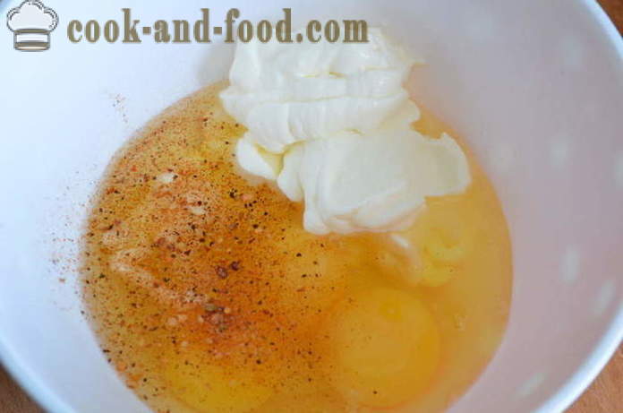 Omelett med blomkål i ugnen - hur läcker blomkål grädda i ugnen, med en steg för steg recept foton