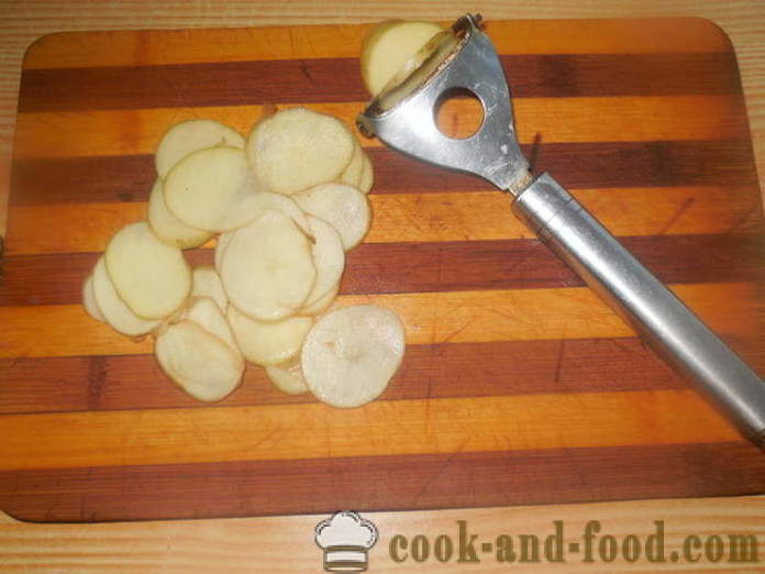 Chips från potatis i en kastrull - Hur man gör chips från huset, steg för steg recept foton