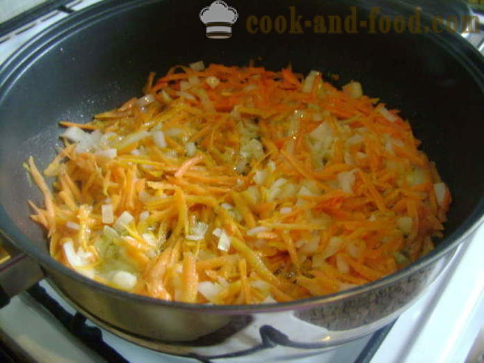 Gryta av kål och zucchini - hur man gör en gryta av zucchini och kål i ugnen, med en steg för steg recept foton