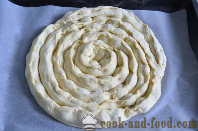Cherry pie-snigel på kefir - hur man lagar en kaka med körsbär-snigel, ett steg för steg recept foton