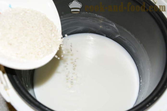 Läcker risgrynsgröt med mjölk i multivarka - hur man brygger rismjölk gröt, en steg för steg recept foton