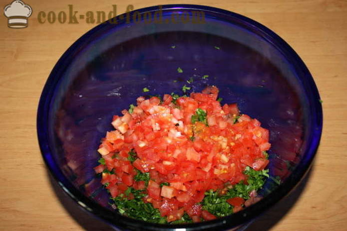 Tabula sallad med couscous - hur man förbereder en sallad tabbouleh, ett steg för steg recept foton