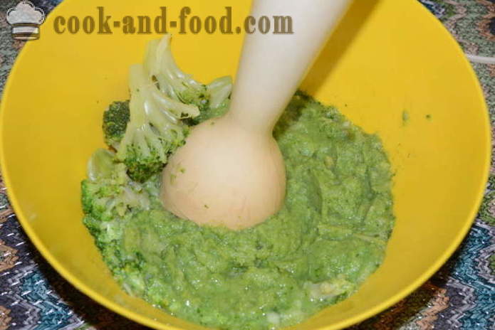 Läcker grönsakspuré från fryst broccoli - hur man lagar broccoli puré, en steg för steg recept foton