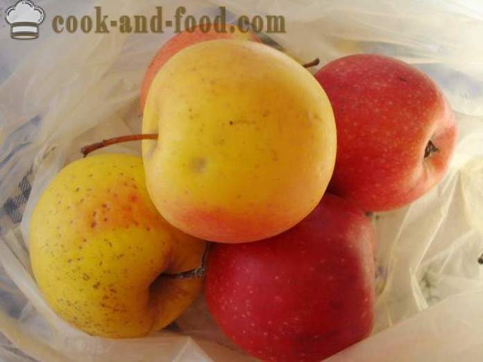 Baby äppelmos från färska äpplen - Hur man gör äppelmos barnet hemma, steg för steg recept foton