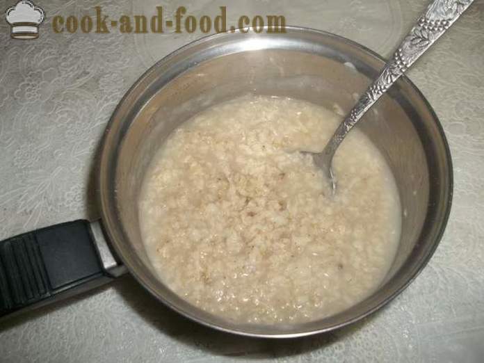 Oatmeal buljong - hur man lagar gröt till frukost, en steg för steg recept foton