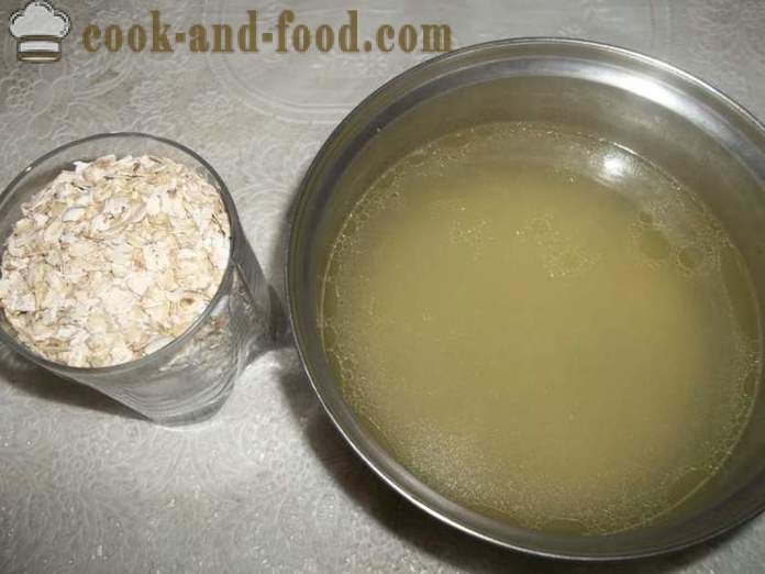 Oatmeal buljong - hur man lagar gröt till frukost, en steg för steg recept foton