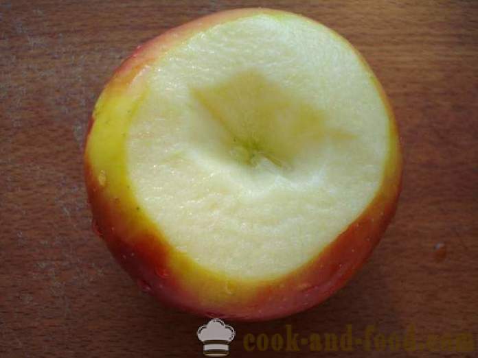 Bakade äpplen i mikrovågsugn - hur man lagar äpplena i en mikrovågsugn, ett steg för steg recept foton