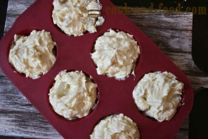 Ost muffins i silikon formar - hur man bakar en ostkaka i ugnen, med en steg för steg recept foton
