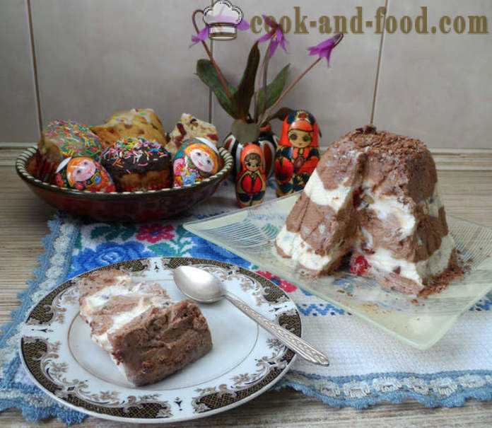 Tsar påsk keso med choklad, kondenserad mjölk och inga ägg - hur man lagar den kungliga påsk hemma, steg för steg recept foton
