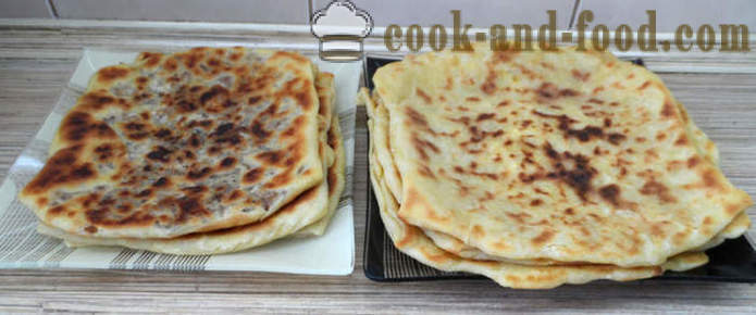 Gozleme turkiska bröd med kött eller ost, gröna och potatis - hur man lagar turkiska bröd, ett steg för steg recept foton