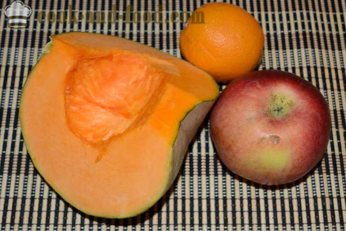 Pumpa sallad med äpplen och russin med apelsinsås - hur man lagar pumpa sallad med äpplen, ett steg för steg recept foton